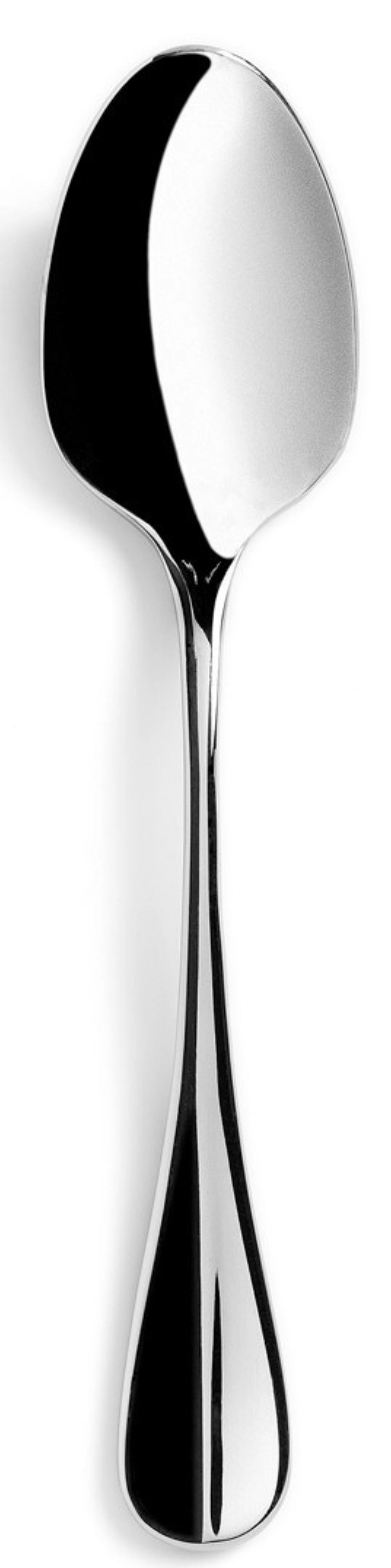 Eleganter Dessertlöffel aus glänzendem Edelstahl von Revol, ideal für feine Desserts und festliche Anlässe, vereint zeitloses Design mit hoher Qualität.