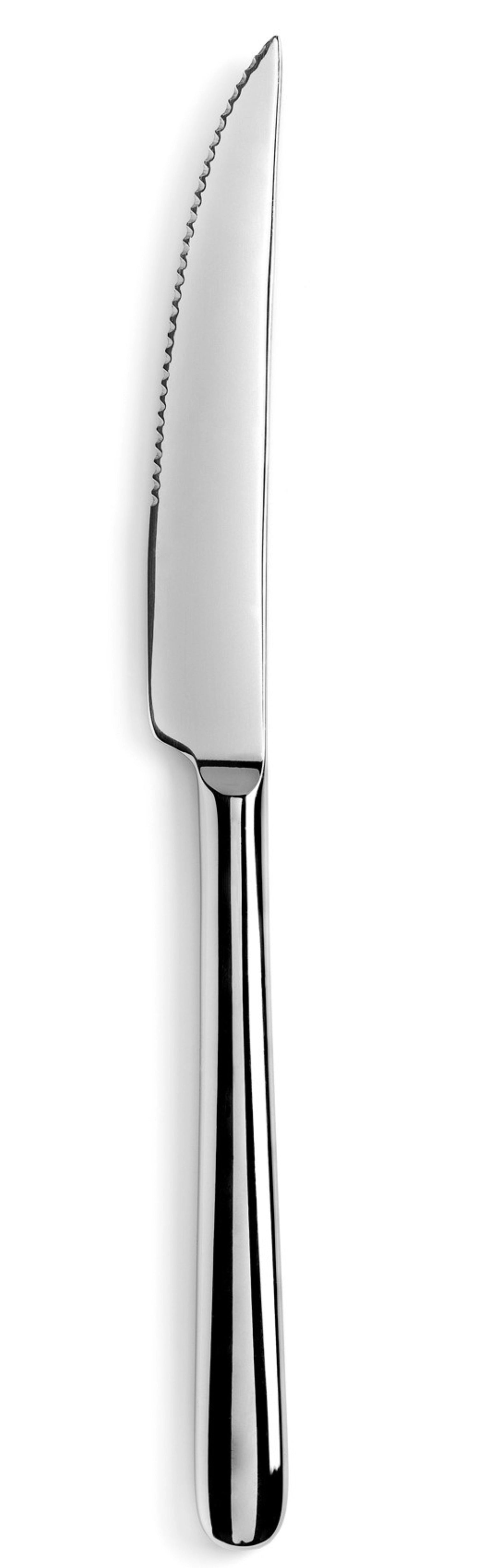 Entdecken Sie das elegante Courchevel Steakmesser von Revol aus glänzendem Edelstahl. Perfekt für Steakliebhaber, robust und stilvoll.
