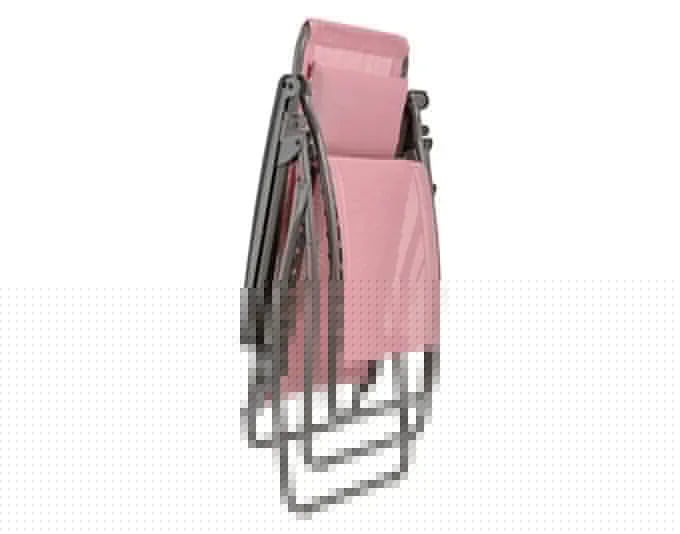 Ergonomischer Relaxsessel LAFUMA R-Clip in Cerisier, ideal für Entspannung, mit robustem Stahlrahmen und atmungsaktivem Bezug.