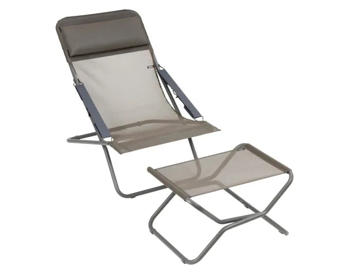 Kompakter und bequemer LAFUMA Hocker Next in Graphit, ideal für Outdoor-Aktivitäten und Camping, robust und stilvoll.