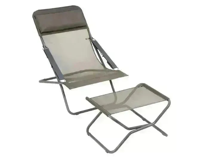 Der LAFUMA Transabed Sessel in Graphite bietet Komfort und Stil für entspannte Momente im Garten oder auf der Terrasse.