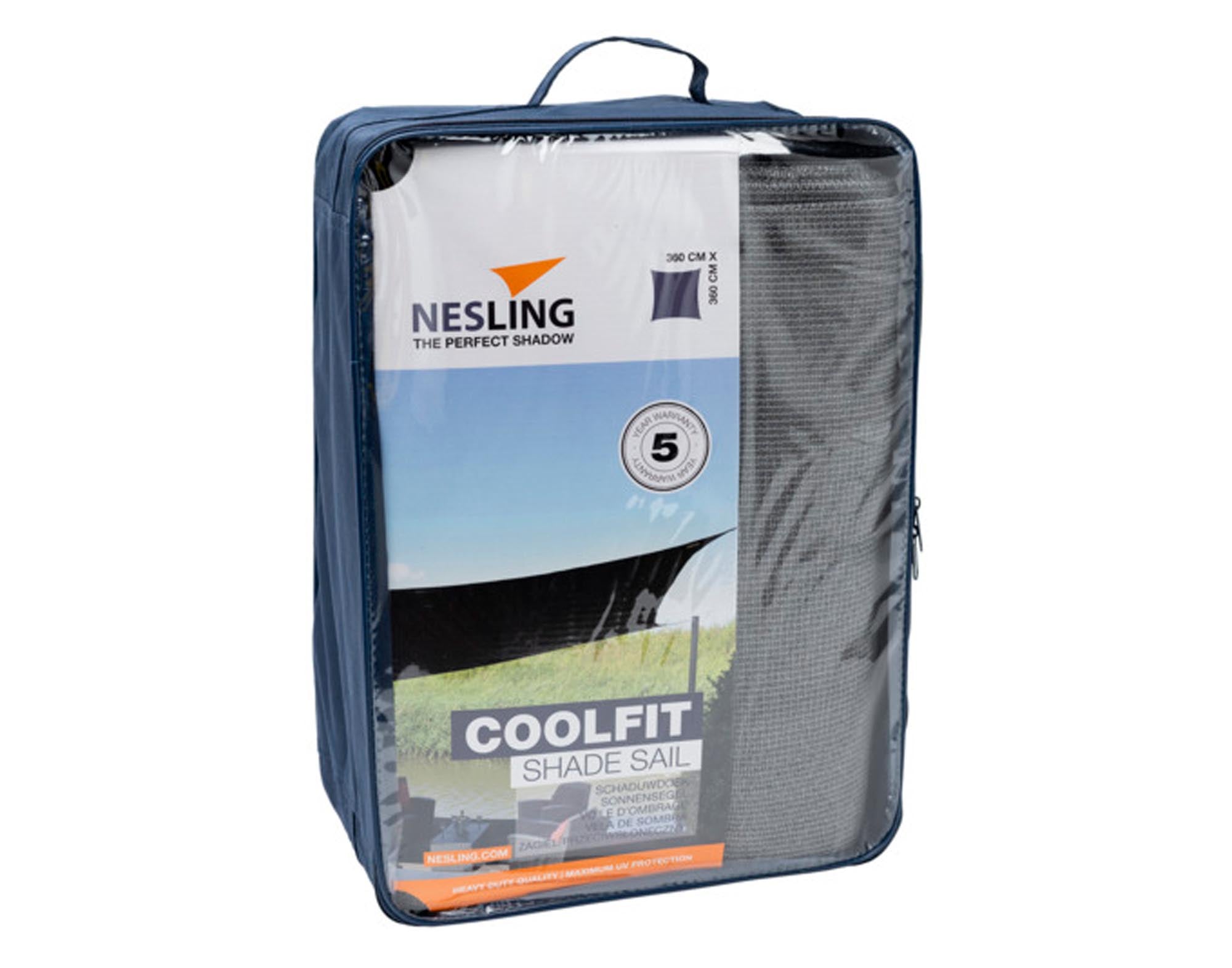 NESLING Sonnensegel Coolfit Square grey 360x360x360x360cm in Grau präsentiert im Onlineshop von KAQTU Design AG. Sonnenschirm ist von NESLING