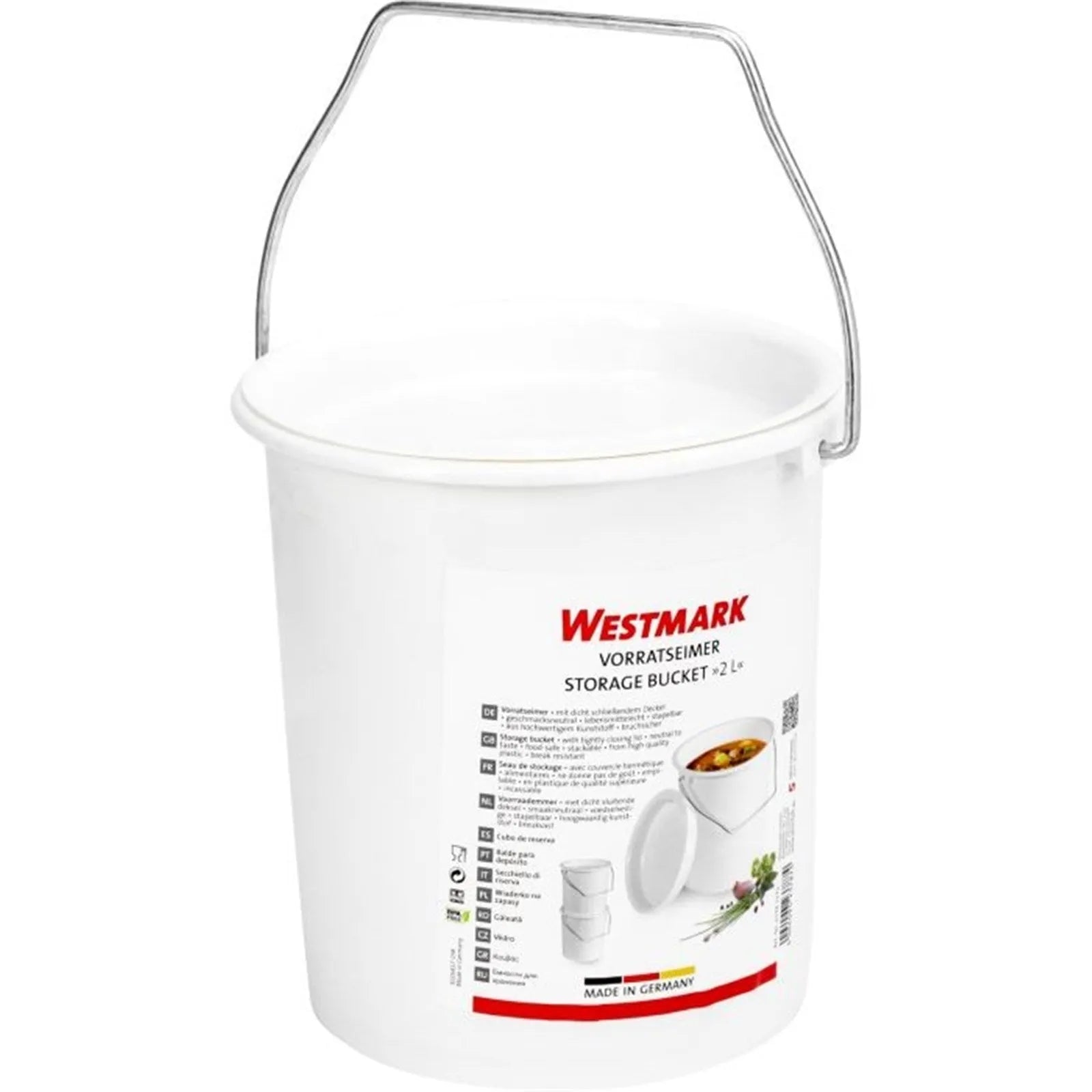 Westmark Mini-Eimer: 2L, kompakt, langlebig, ideal für Milch.