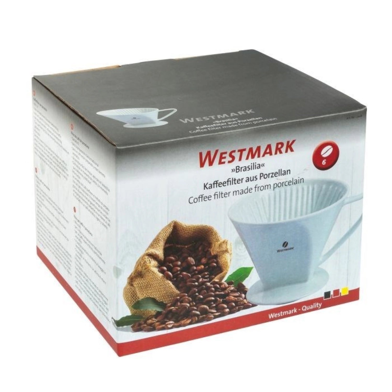 Hochwertiger Kaffeefilter Brasilia von Westmark, geeignet für 6 Tassen, sorgt für aromatischen Kaffeegenuss und ist ein unverzichtbares Zubehör für Kaffeeliebhaber.