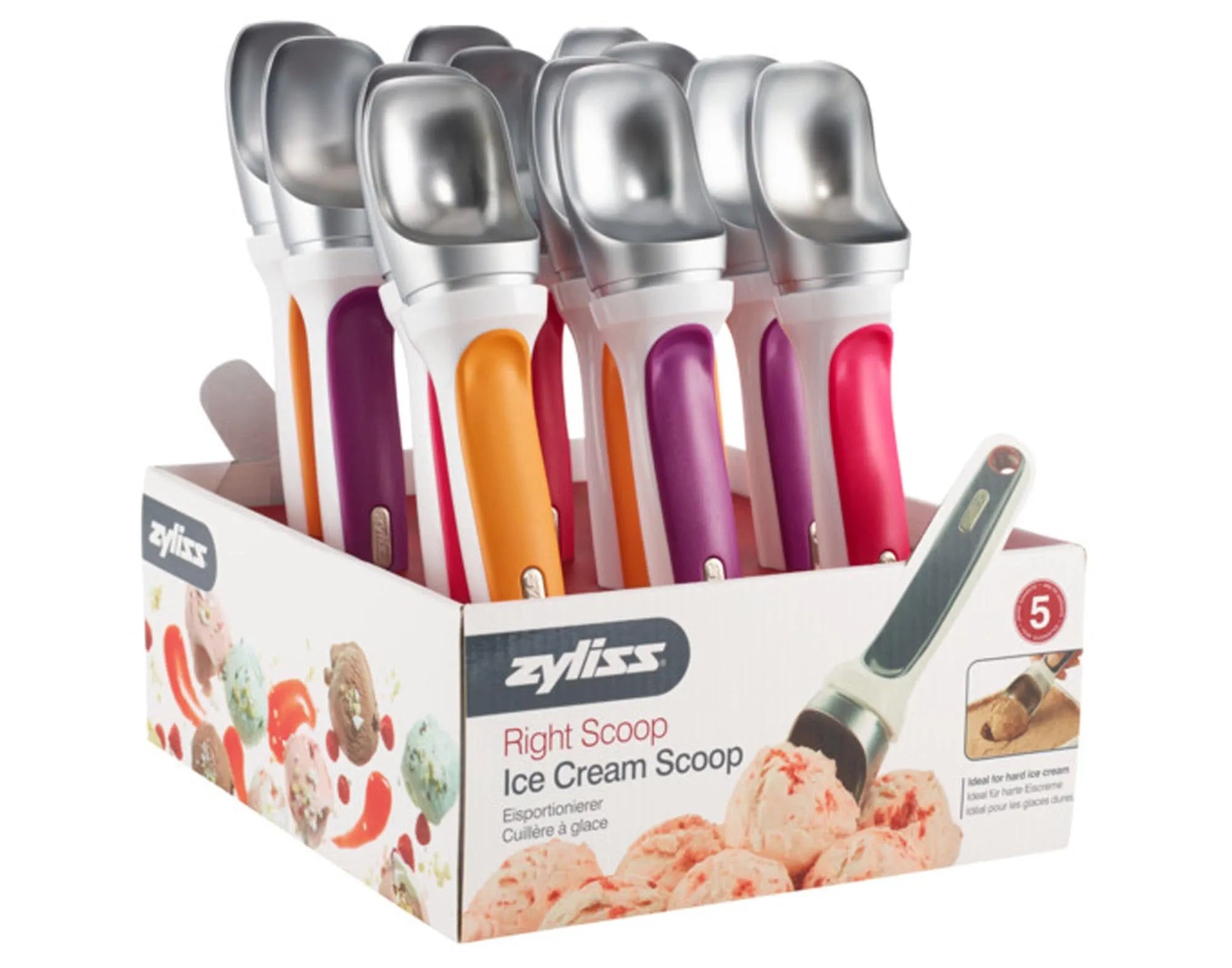 ZYLISS Eisportionierer Light: Ergonomisch, robust, antihaftbeschichtet. Perfekte Eiskugeln, spülmaschinenfest. Ideal für Eiscreme & Sorbets.