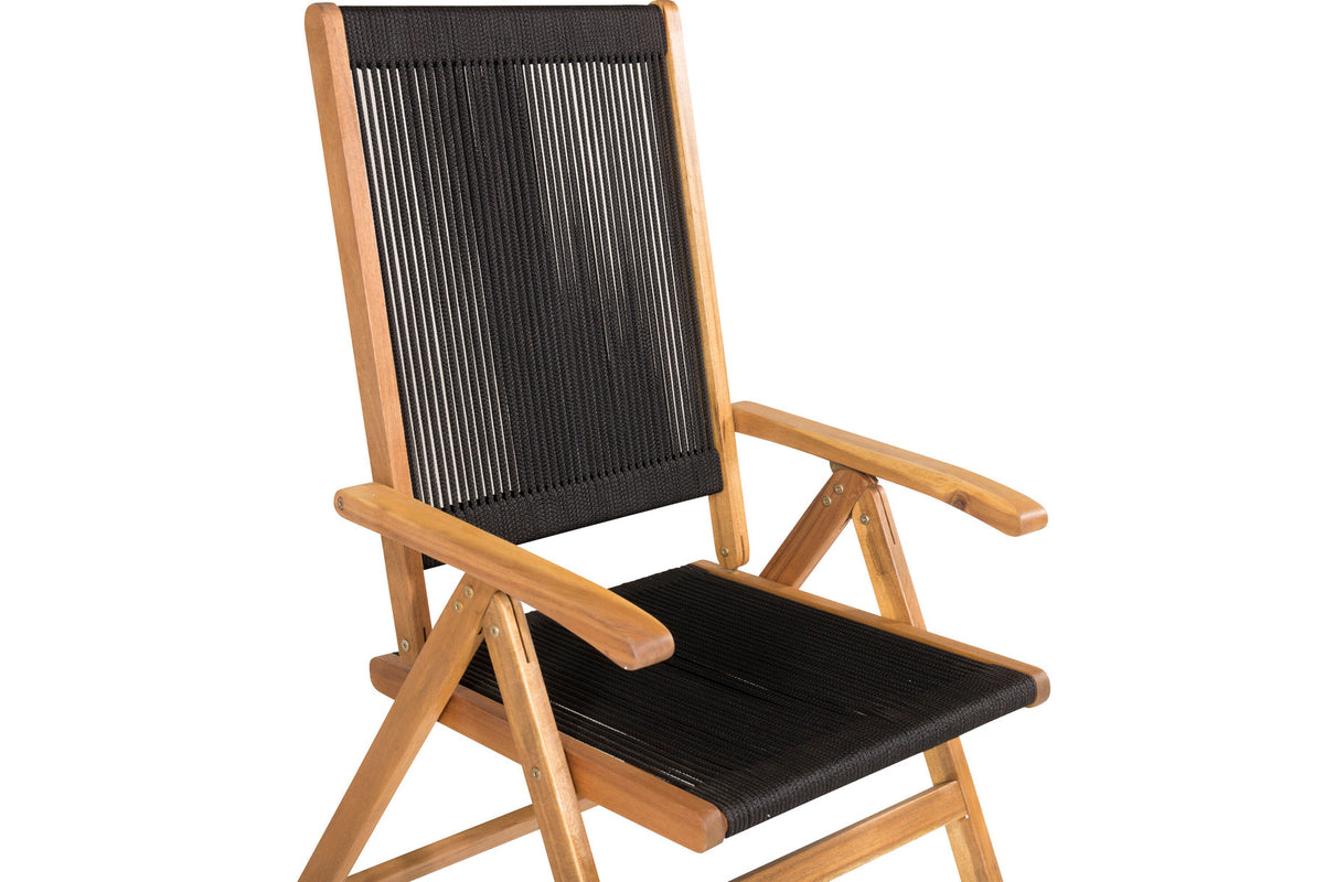 Little John Stuhl in Schwarz präsentiert im Onlineshop von KAQTU Design AG. Gartenstuhl mit Armlehnen ist von Venture Home