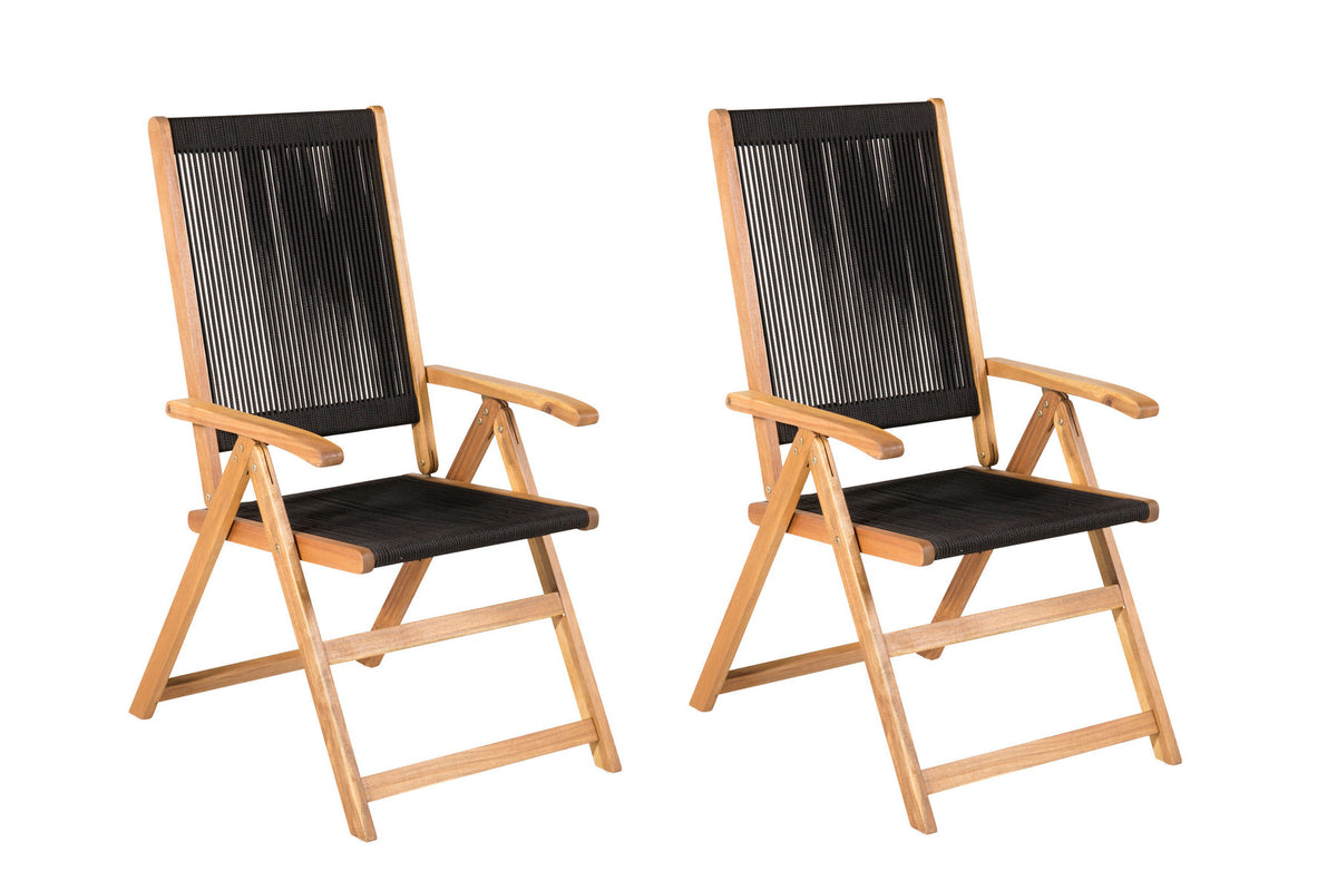 Little John Stuhl in Schwarz präsentiert im Onlineshop von KAQTU Design AG. Gartenstuhl mit Armlehnen ist von Venture Home