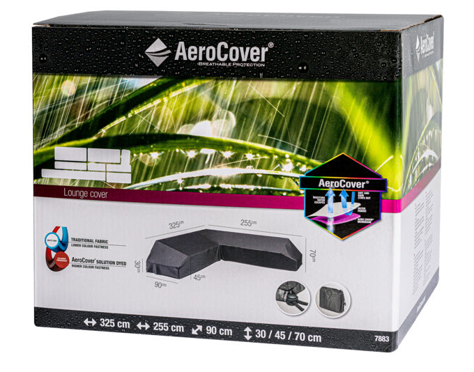 PLATINUM AEROCOVER Schutzhülle Lounge L-Form rechts 325x255x90xH30x45x70 cm in  präsentiert im Onlineshop von KAQTU Design AG. Gartenmöbelabdeckung ist von PLATINUM AEROCOVER