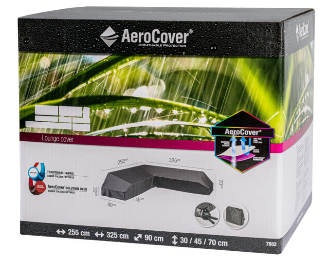 PLATINUM AEROCOVER Schutzhülle Lounge L-Form links 325x255x90xH30x45x70 cm in  präsentiert im Onlineshop von KAQTU Design AG. Gartenmöbelabdeckung ist von PLATINUM AEROCOVER