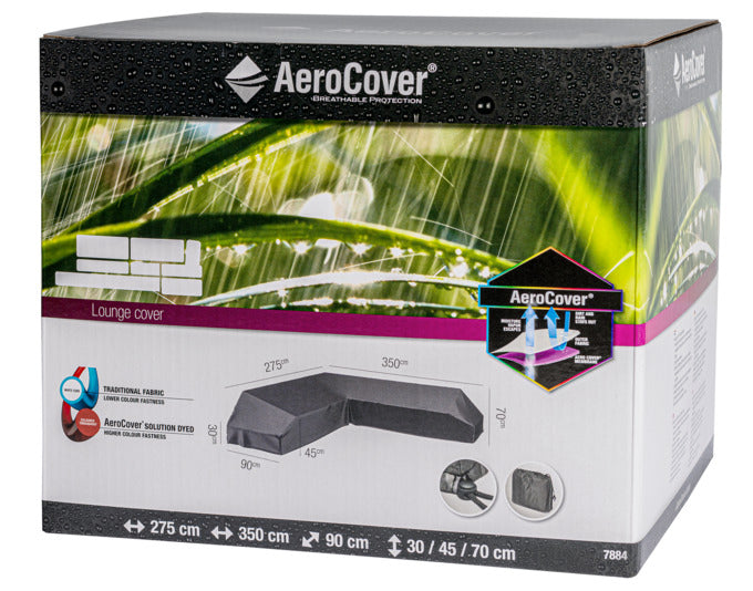 PLATINUM AEROCOVER Schutzhülle Lounge L-Form links 350x275x90xH30x45x70 cm in  präsentiert im Onlineshop von KAQTU Design AG. Gartenmöbelabdeckung ist von PLATINUM AEROCOVER
