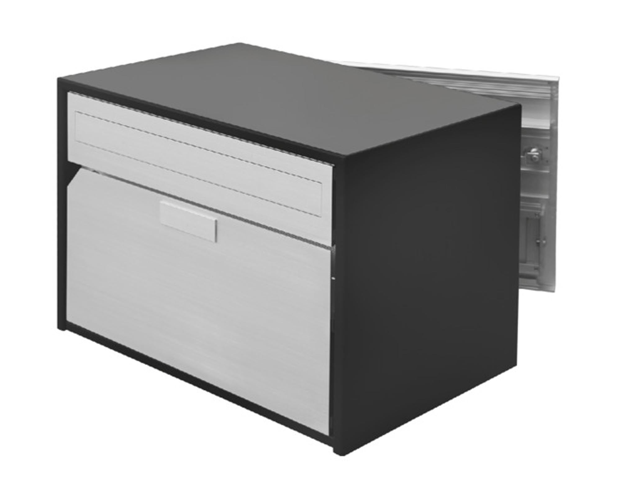 HUBER AG Briefkasten Alu 400 durchgehend 415x592x292 mm RAL 7016 anthrazit in anthrazit präsentiert im Onlineshop von KAQTU Design AG. Briefkasten ist von HUBER