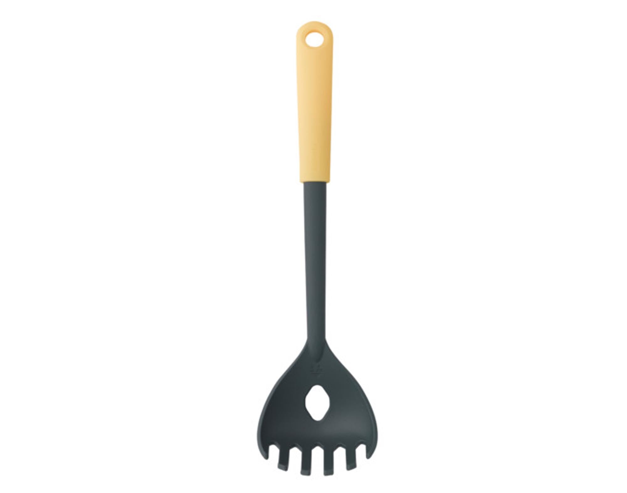 Entdecken Sie den BRABANTIA Spaghettilöffel mit Messlöffel Tasty+ in vanilla yellow – das perfekte Küchenwerkzeug für Pasta-Liebhaber!