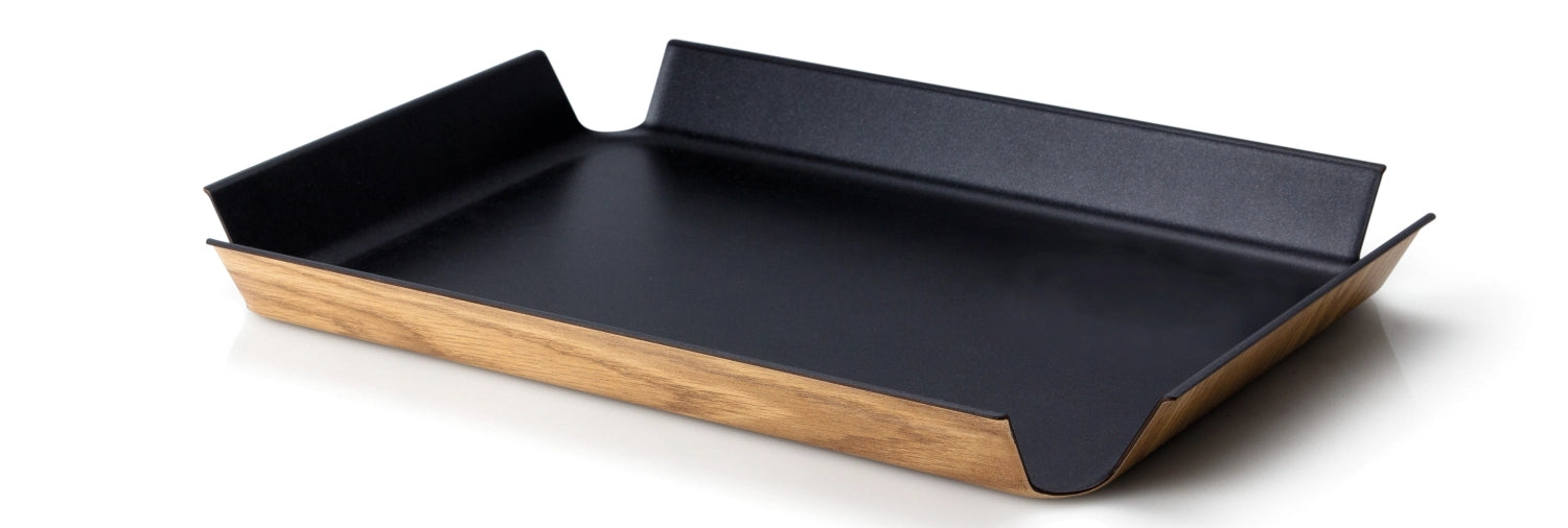 Tablett rutschfest schwarz metallic, 45x34 cm in Schwarz präsentiert im Onlineshop von KAQTU Design AG. Tablett ist von Continenta