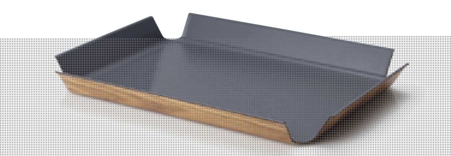 Tablett rutschfest grau, 41x29.5 cm in Silber präsentiert im Onlineshop von KAQTU Design AG. Tablett ist von Continenta