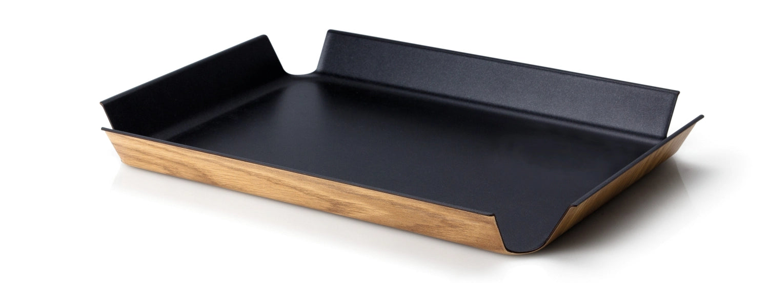Tablett rutschfest schwarz metallic, 41x29.5 cm in Schwarz präsentiert im Onlineshop von KAQTU Design AG. Tablett ist von Continenta