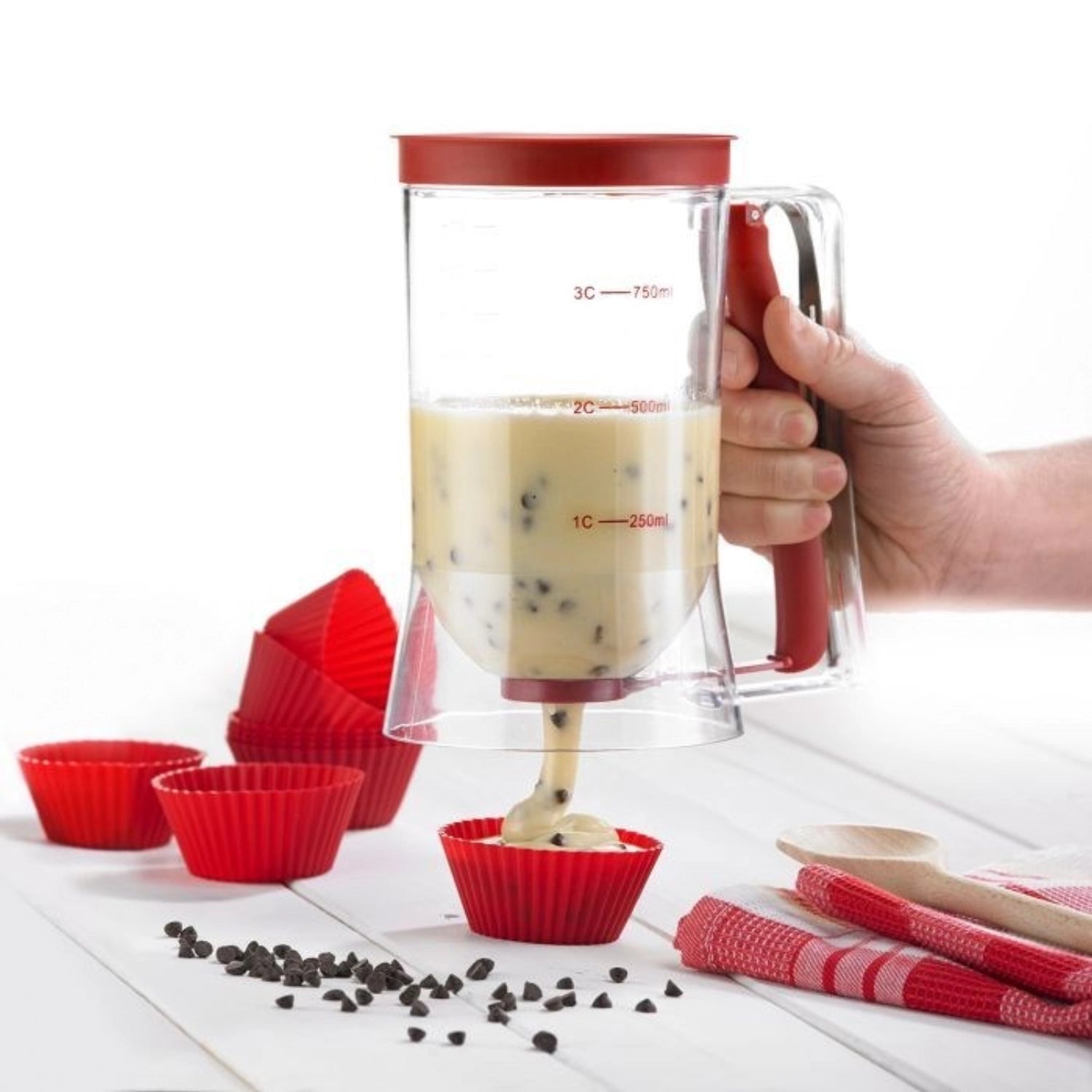 Teigportionierer von Westmark, 900ml, ideal für präzises Portionieren von Teig und Zutaten beim Backen. Praktisches Küchenutensil für Hobbybäcker.