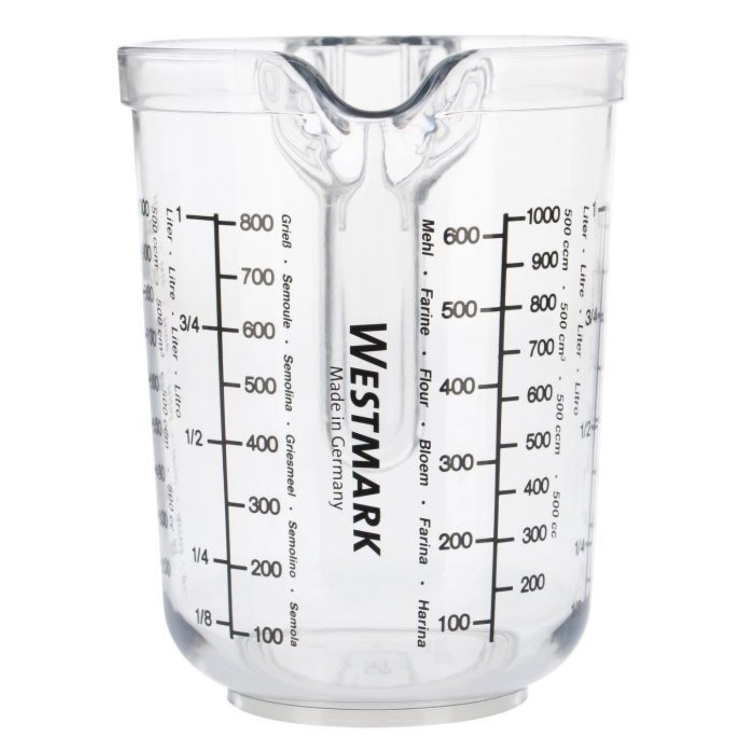 Messkanne Gerda von Westmark, 1 l, aus robustem Material, ideal zum genauen Abmessen von Flüssigkeiten in der Küche, funktional und praktisch.