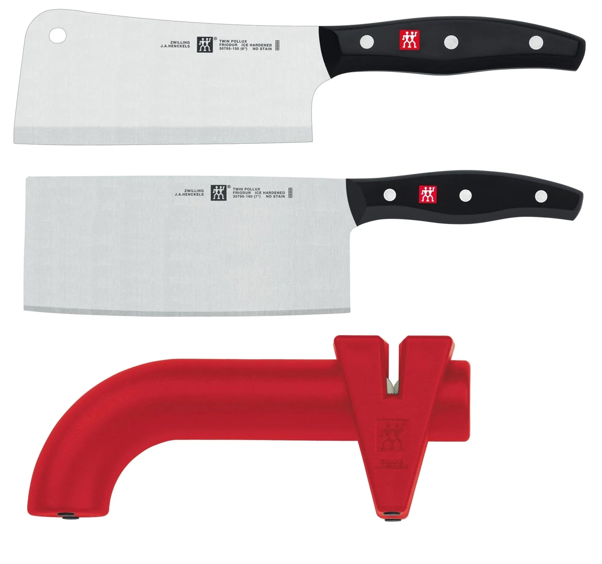 Das Asia Set 3-tlg. von Zwilling: Cleaver, Chin. Chefmesser & Schärfer aus Edelstahl für asiatische Kochkunst.