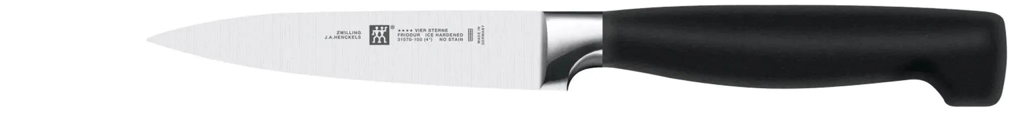 Four Star Spick- und Garniermesser 100 mm in Silber präsentiert im Onlineshop von KAQTU Design AG. Küchenmesser ist von Zwilling Kitchen