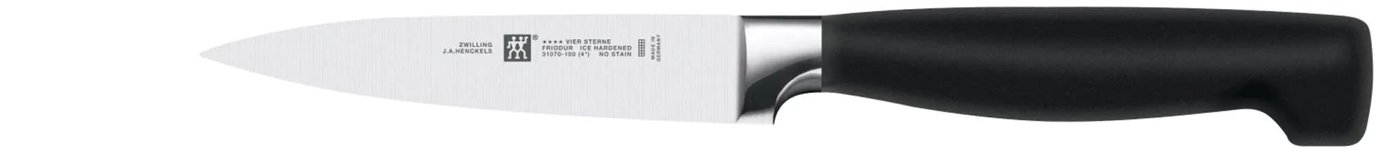 Four Star Spick- und Garniermesser 100 mm in Silber präsentiert im Onlineshop von KAQTU Design AG. Küchenmesser ist von Zwilling Kitchen