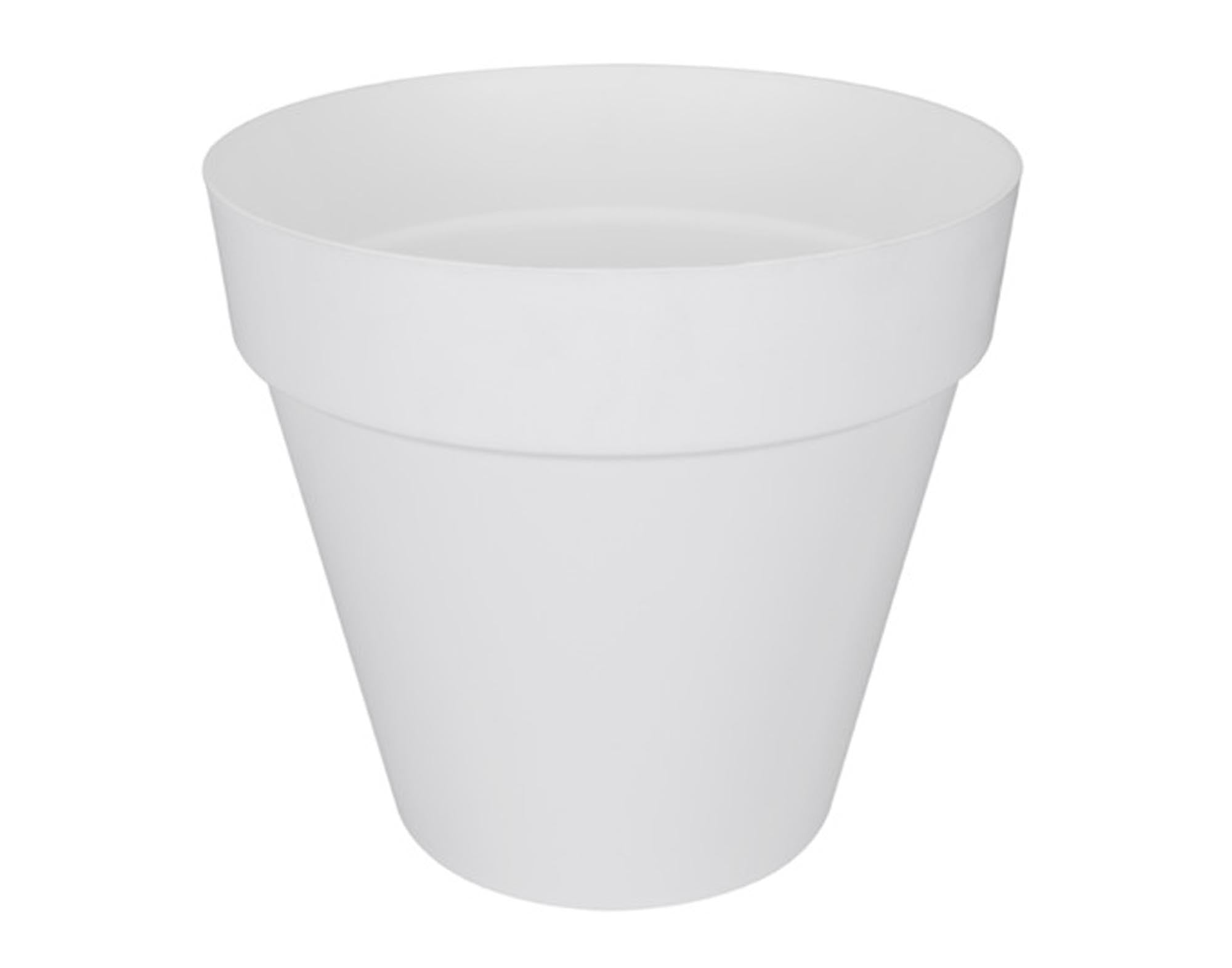 ELHO Pflanzengefäss Loft Urban rund weiss ø 25x22 cm in  präsentiert im Onlineshop von KAQTU Design AG. Pflanzentopf Outdoor ist von ELHO
