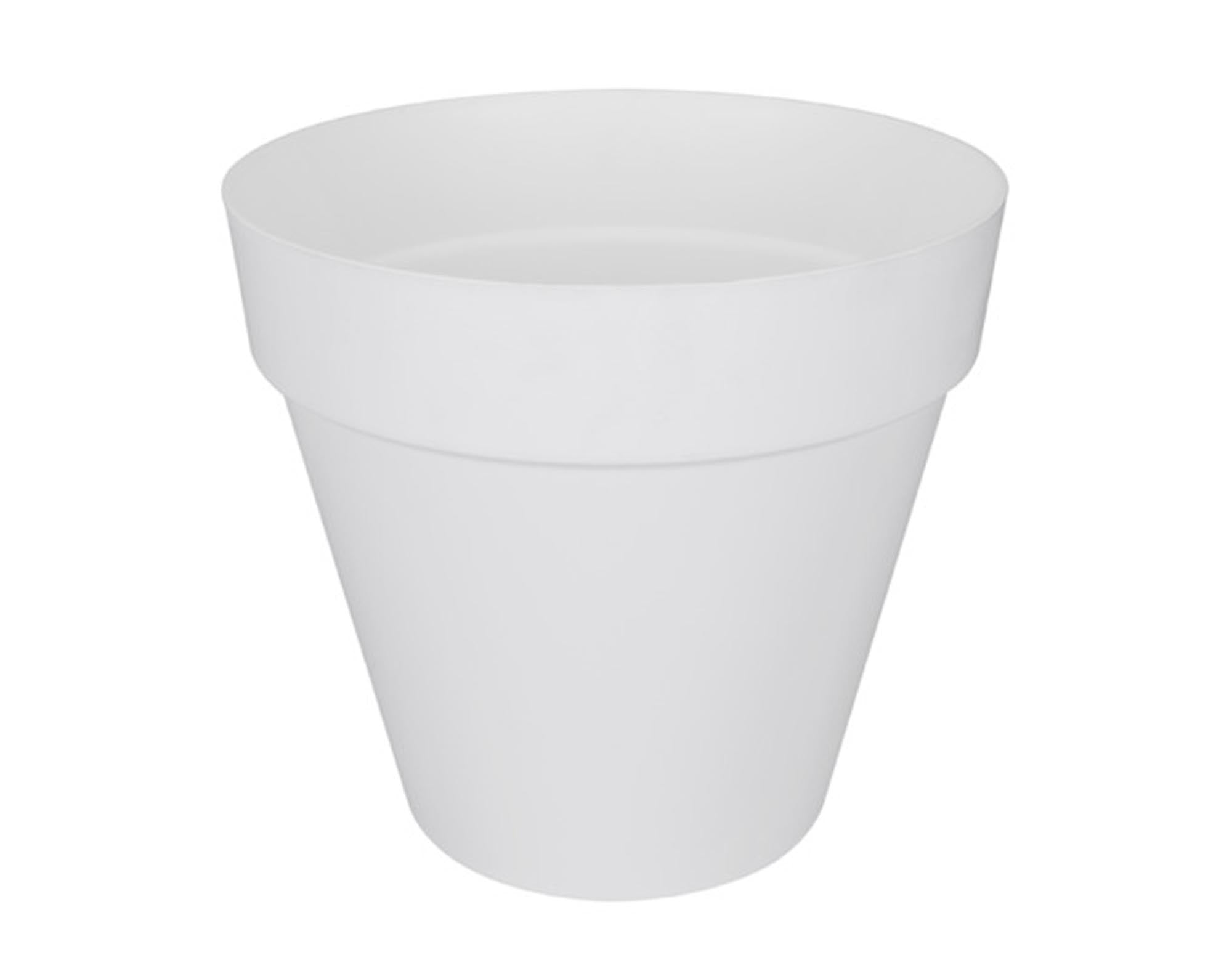 ELHO Pflanzengefäss Loft Urban rund weiss ø 29x26 cm in  präsentiert im Onlineshop von KAQTU Design AG. Pflanzentopf Outdoor ist von ELHO