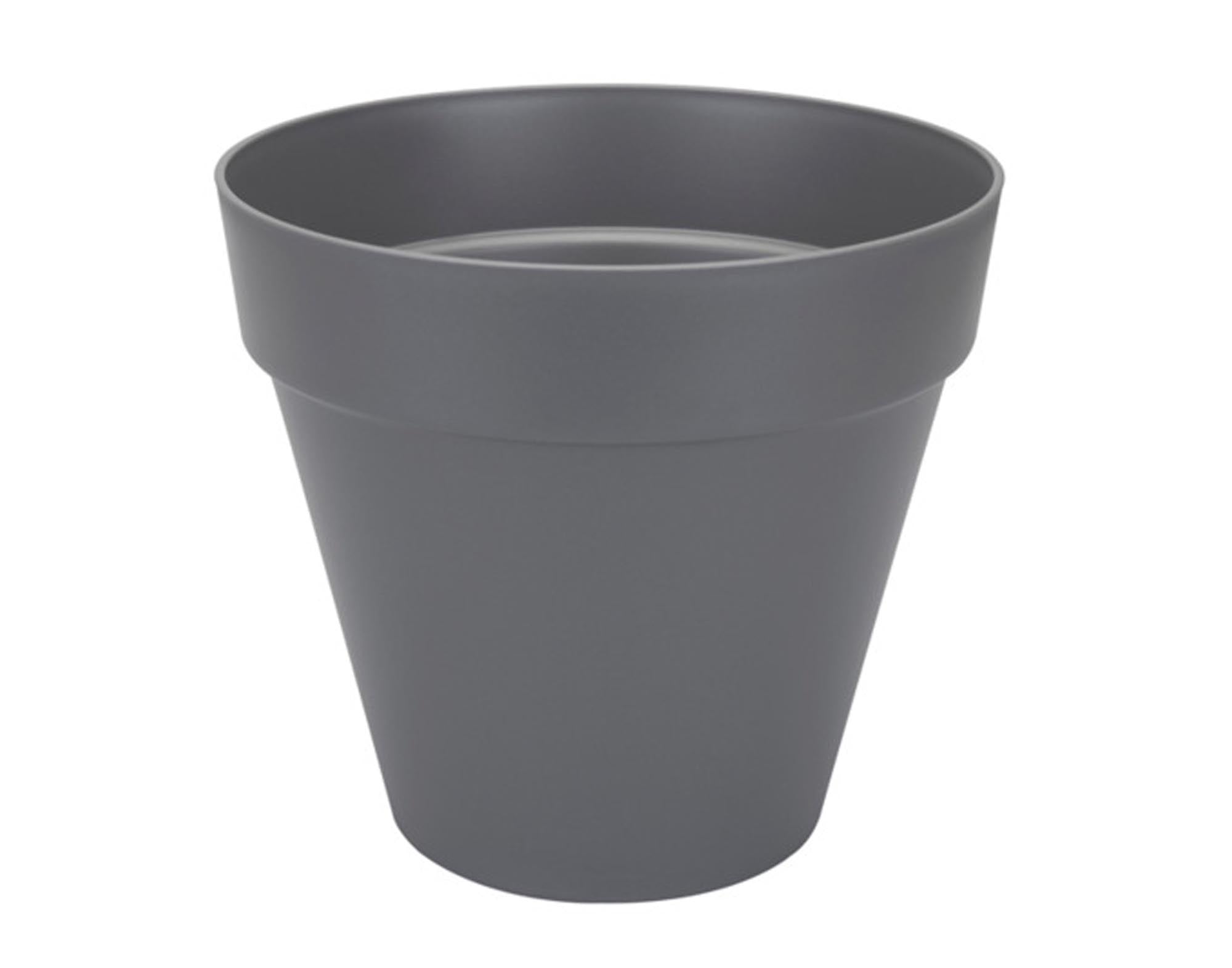 ELHO Pflanzengefäss Loft Urban rund anthrazit ø 25x22 cm in  präsentiert im Onlineshop von KAQTU Design AG. Pflanzentopf Outdoor ist von ELHO