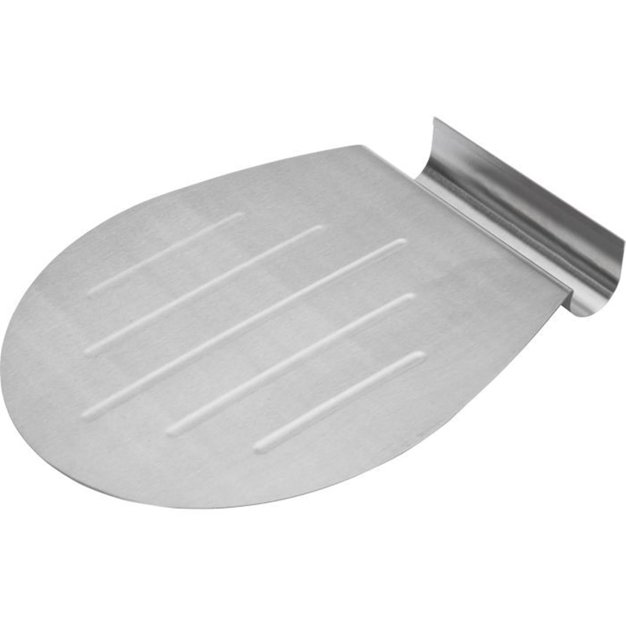 Praktischer Kuchen- und Pizzaheber aus Edelstahl, 31.4x26x3.3cm, ideal zum Servieren und Transportieren von Backwaren.