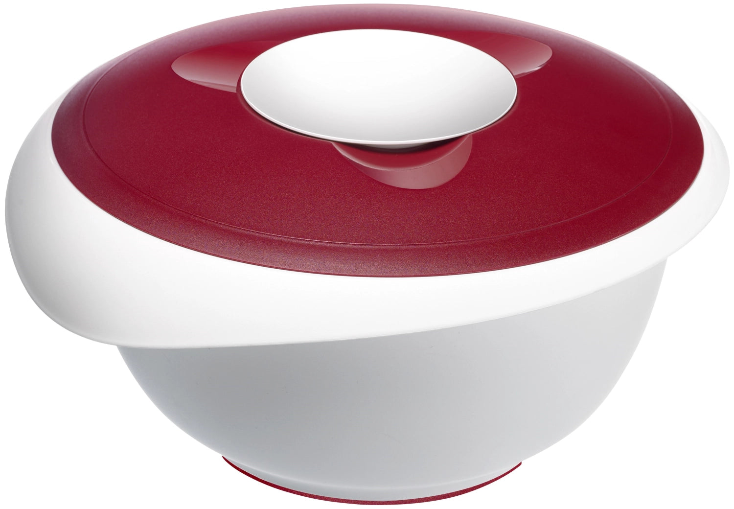 Rührschüssel mit Spritzschutz, Rot, 28.5x27x14cm, 3.5 lt