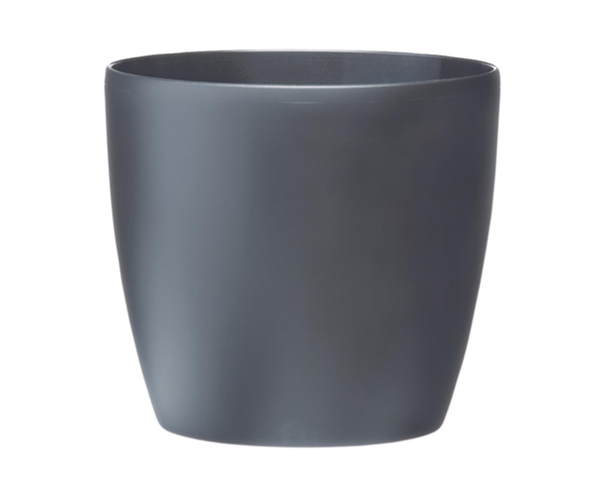 ELHO Pflanzengefäss Brussels rund mini anthrazit ø 10x9 cm in  präsentiert im Onlineshop von KAQTU Design AG. Pflanzentopf Outdoor ist von ELHO