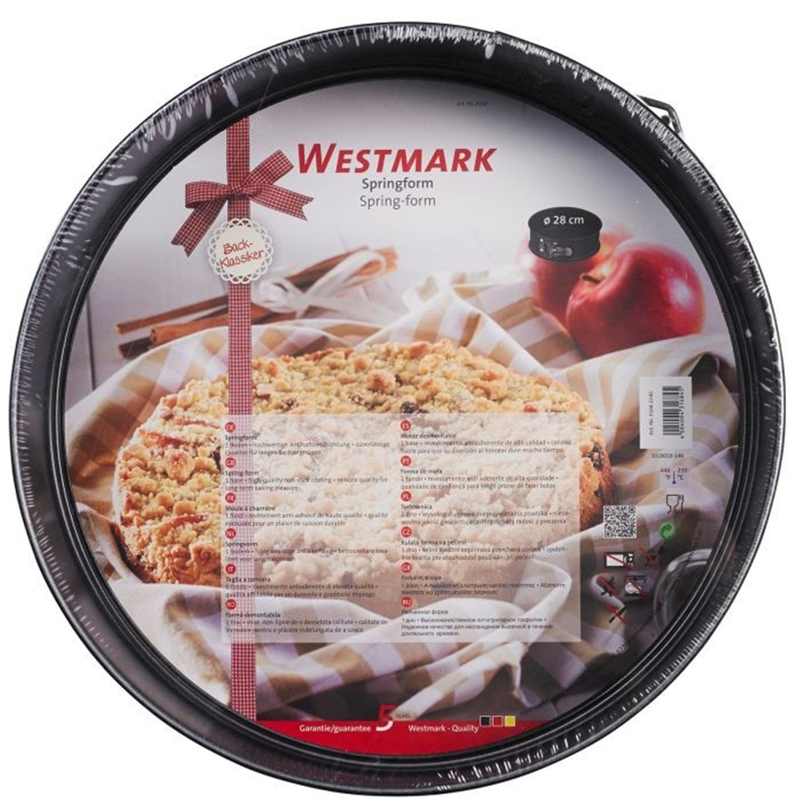 Springform 28cm mit Antihaft, perfekt für Backklassiker. Robuste Qualität, leicht zu reinigen, von Westmark.