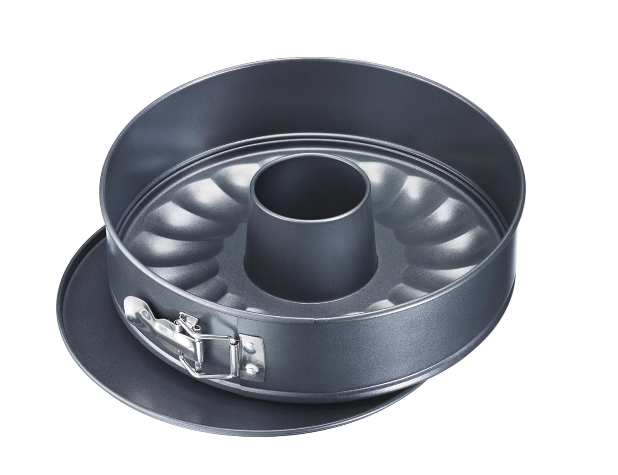 Backklassiker Springform D28cm, 2 Böden, Antihaft in Silber präsentiert im Onlineshop von KAQTU Design AG. Backform / Backblech ist von Westmark