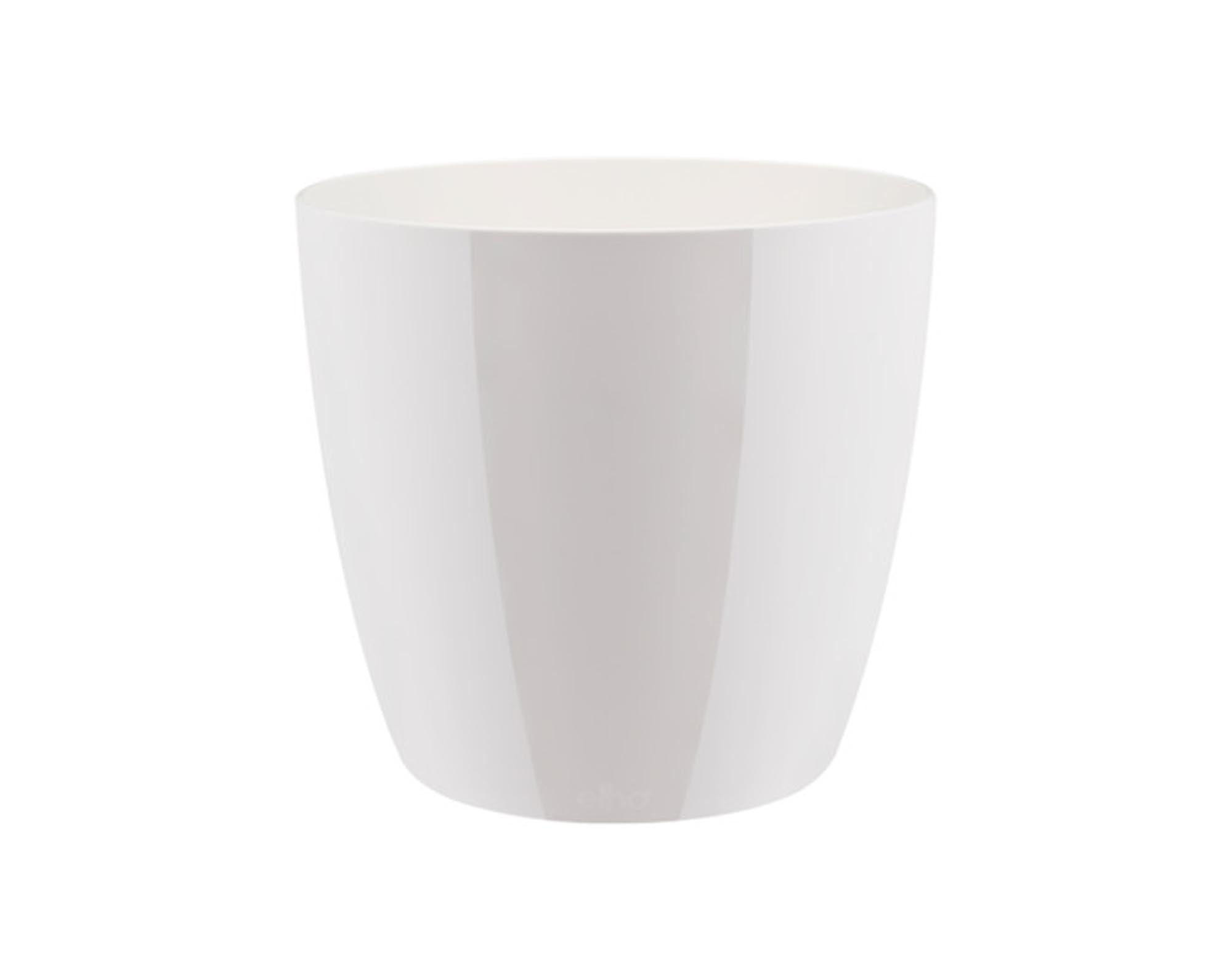 Elegantes ELHO Pflanzengefäss Brussels diamond in weiss (ø 14x13cm) aus recyceltem Kunststoff. UV-beständig, robust und ideal für Innen- und Außenbereich.