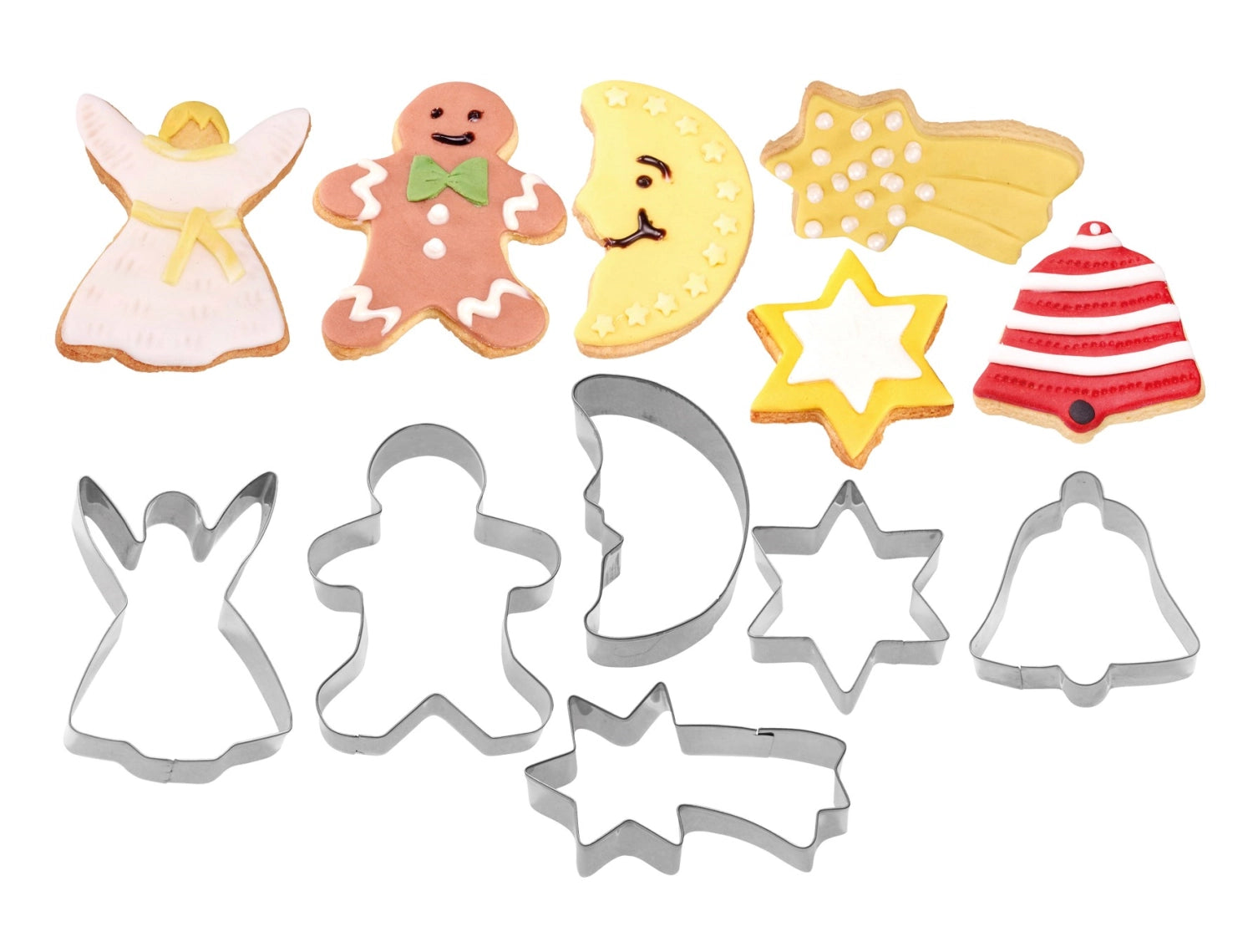 Festliches 6-teiliges Ausstechformen-Set für Weihnachten von Westmark, perfekt zum Ausstechen von Plätzchen in weihnachtlichen Formen.