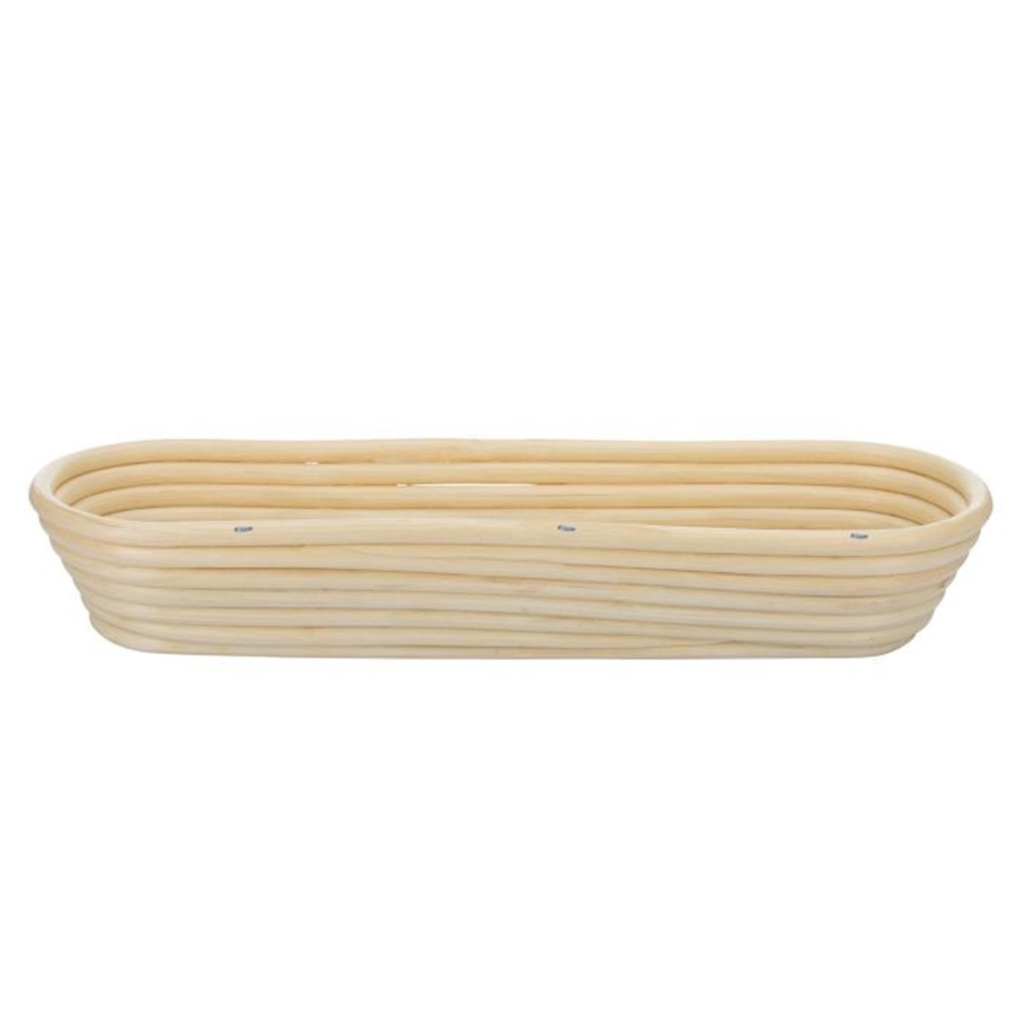 Ovales Gärkörbchen von Westmark, 40 x 15 x 6,5 cm, ideal für die Teigführung beim Brotbacken, sorgt für optimale Form und Struktur.