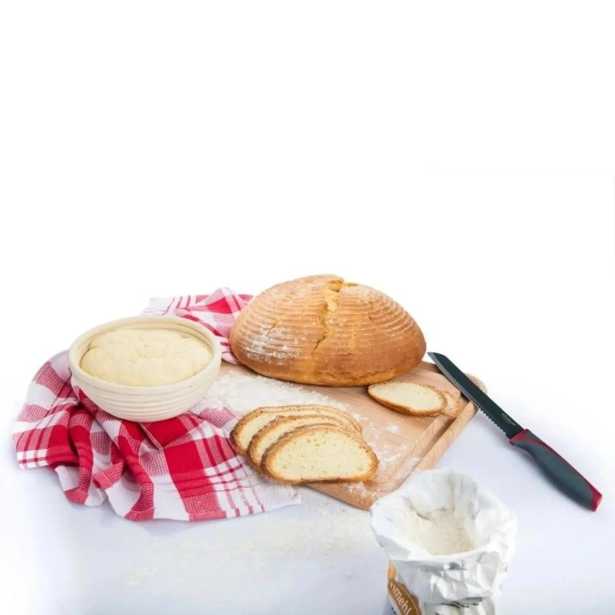 Rundes Gärkörbchen von Westmark, 25 cm Durchmesser, 8,5 cm hoch, perfekt für die Teiggärung und Brotformung in der heimischen Bäckerei.