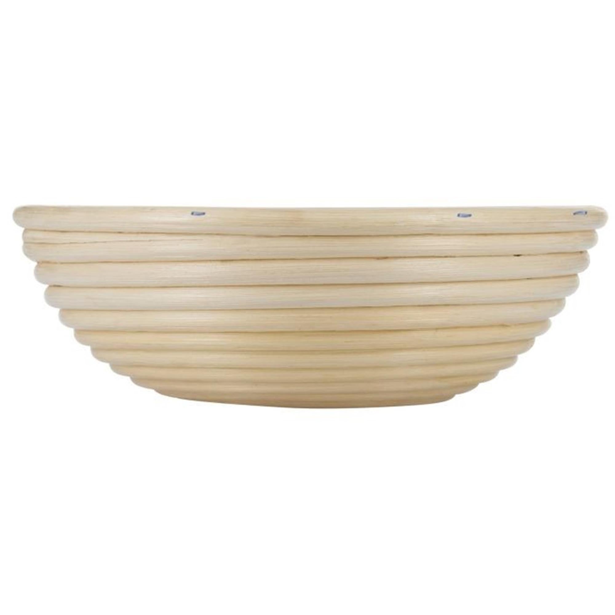 Kleines rundes Gärkörbchen von Westmark, ideal für die Teigruhe, mit einem Durchmesser von 18 cm und einer Höhe von 8 cm, perfekt für die Herstellung von kleinen Broten.