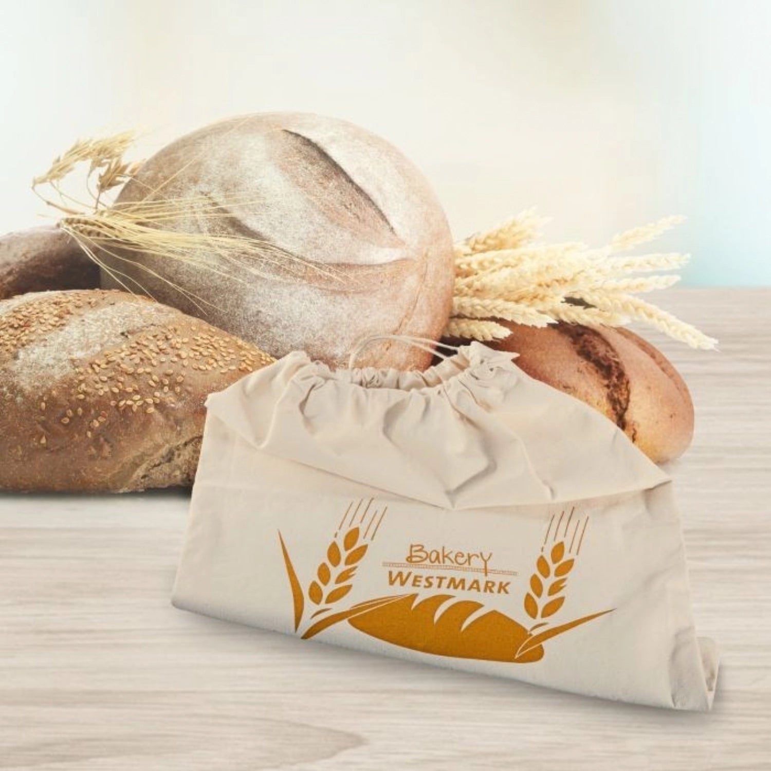 Hochwertiger Brotbeutel von Westmark, 38x45 cm, perfekt für die Aufbewahrung von Brot und Brötchen, schützt vor Austrocknung und erhält die Frische.