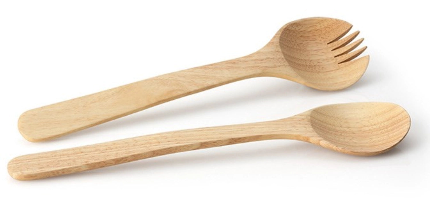 Gummibaum Salatbesteck 31 cm in Braun präsentiert im Onlineshop von KAQTU Design AG. Geschirr ist von Continenta
