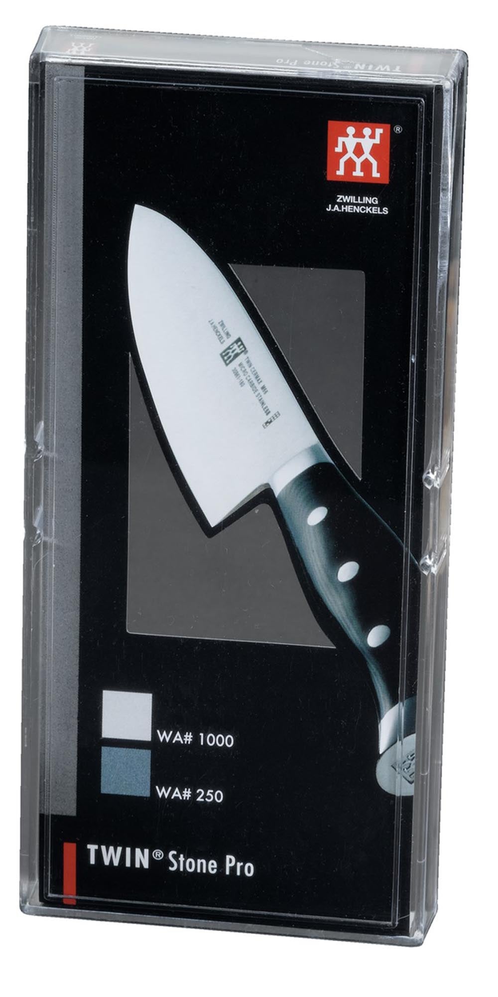 Hochwertiger Wetzstein von Zwilling, Körnung 250/1000, ideal für präzises Schärfen, Maße 20x8.5x4 cm, langlebig und effizient.
