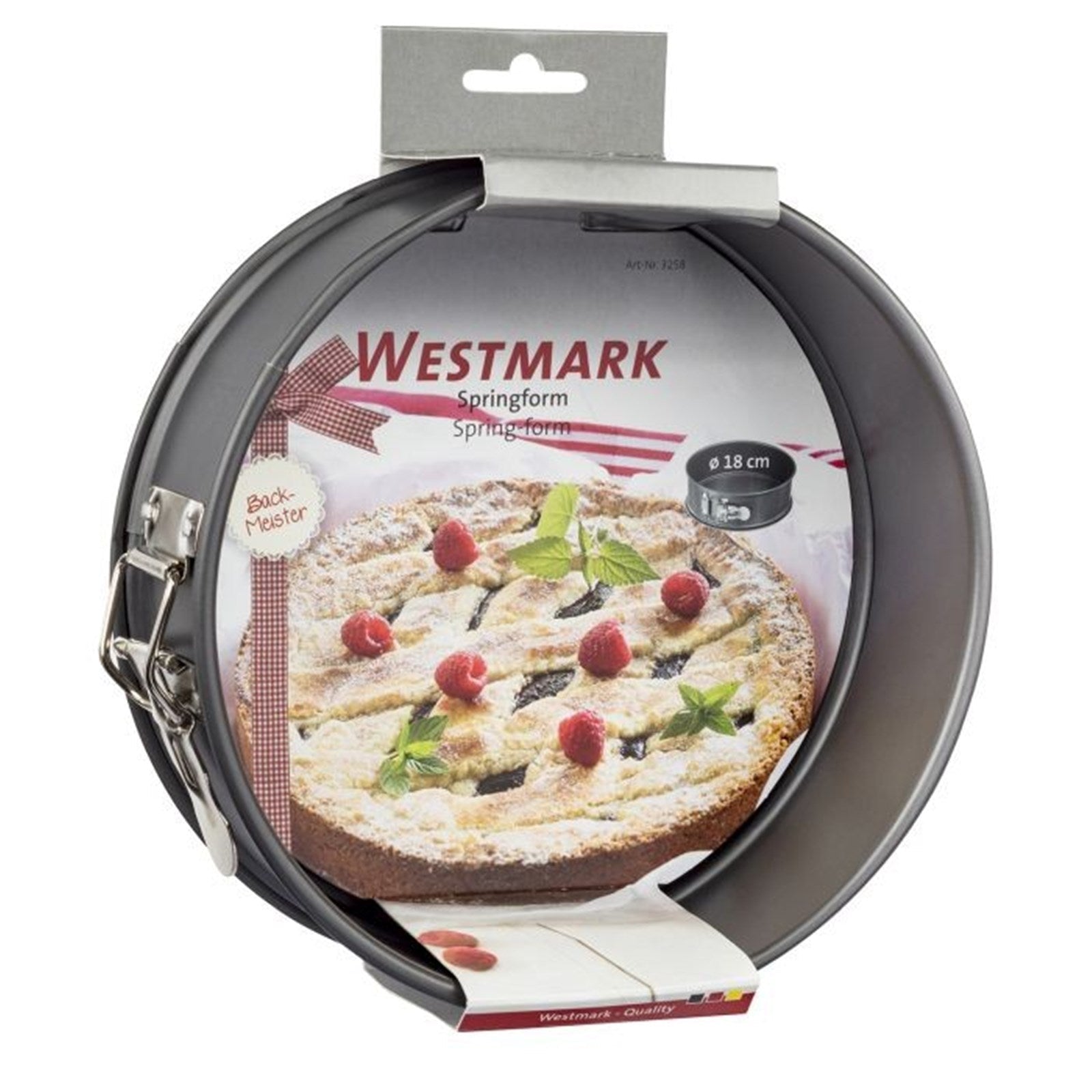 Antihaft-Springform 18cm von Westmark, ideal für Backen, leicht zu reinigen, langlebig und vielseitig für Kuchen.