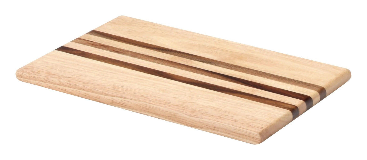 Gummibaum Schneidebrett m. Streifen aus Akazie 30x19 cm in Braun präsentiert im Onlineshop von KAQTU Design AG. Schneidbrett ist von Continenta