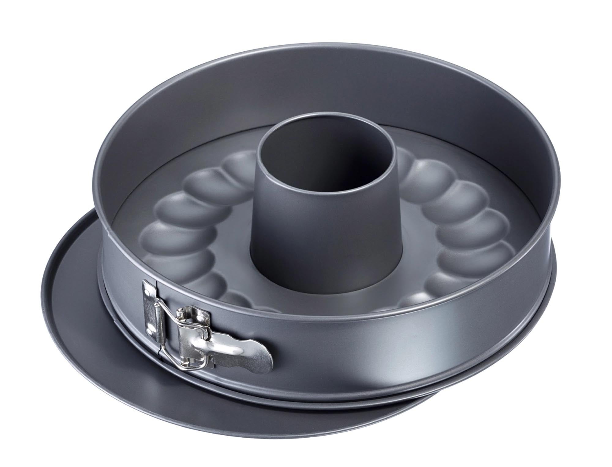 Backmeister Springform D26cm, 2 Böden, Antihaft in Silber präsentiert im Onlineshop von KAQTU Design AG. Backform / Backblech ist von Westmark