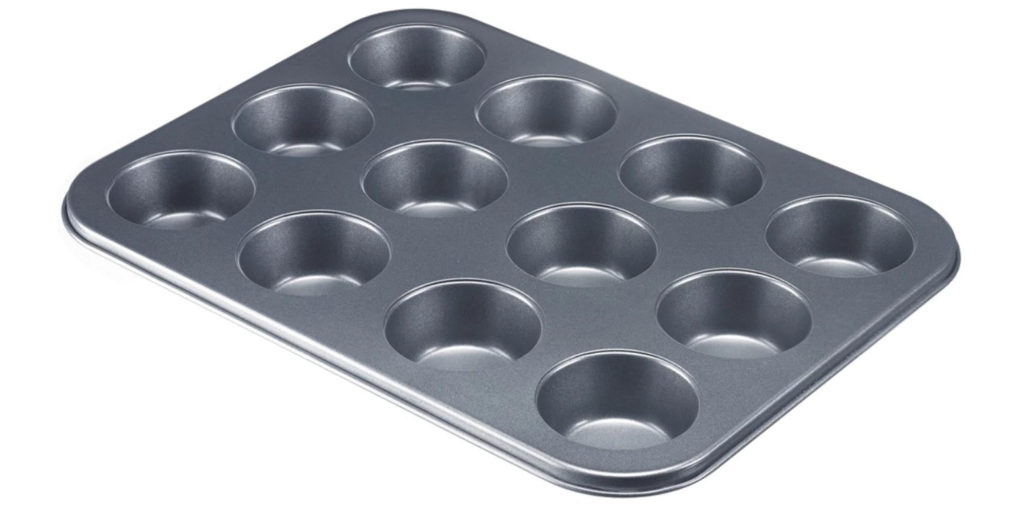 Backmeister 12er Muffinbackform, 35x26.5x3cm, Antihaft in Silber präsentiert im Onlineshop von KAQTU Design AG. Backform / Backblech ist von Westmark