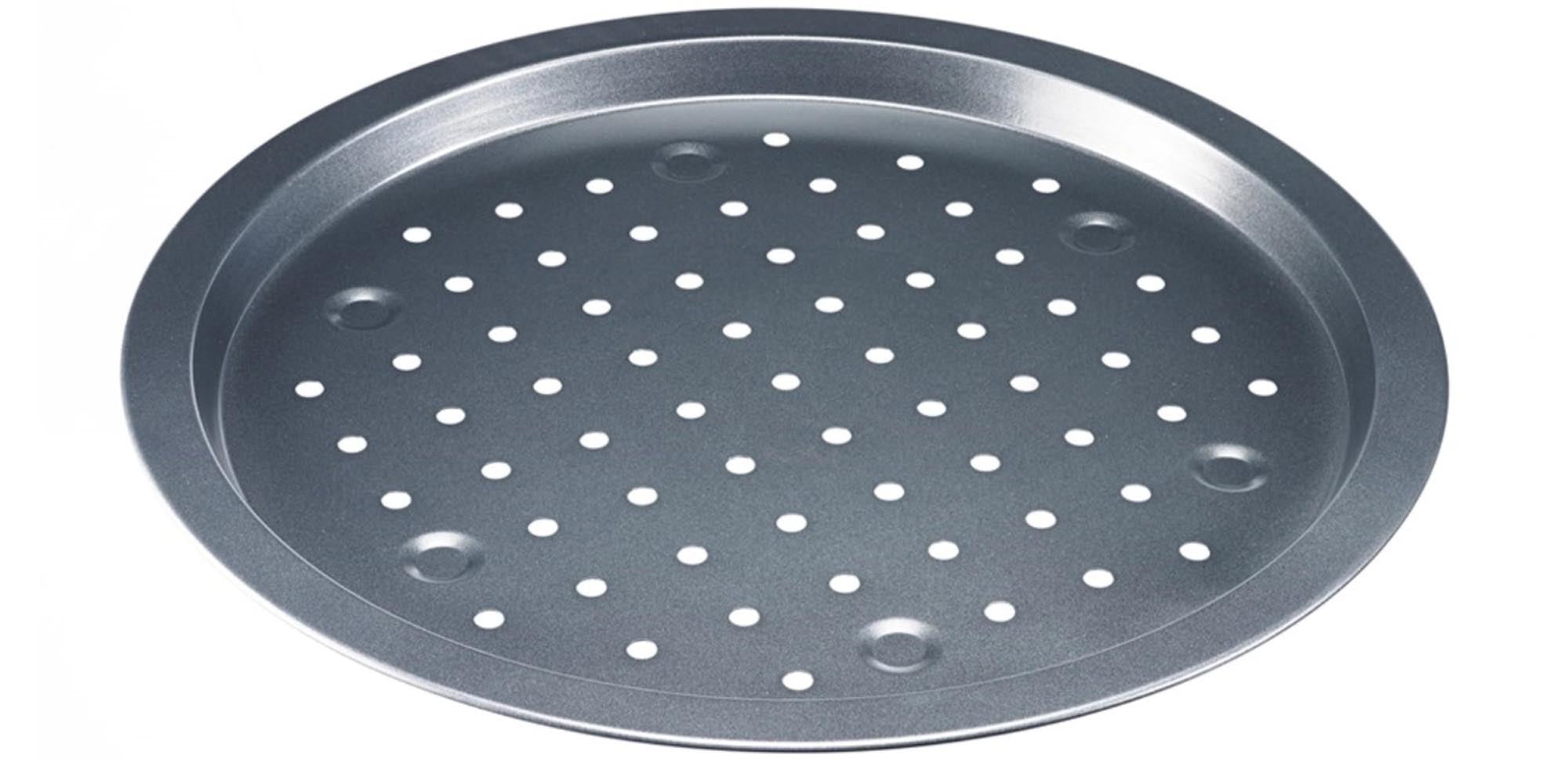Backmeister Pizzablech D33cm, Antihaft in Silber präsentiert im Onlineshop von KAQTU Design AG. Pizza ist von Westmark