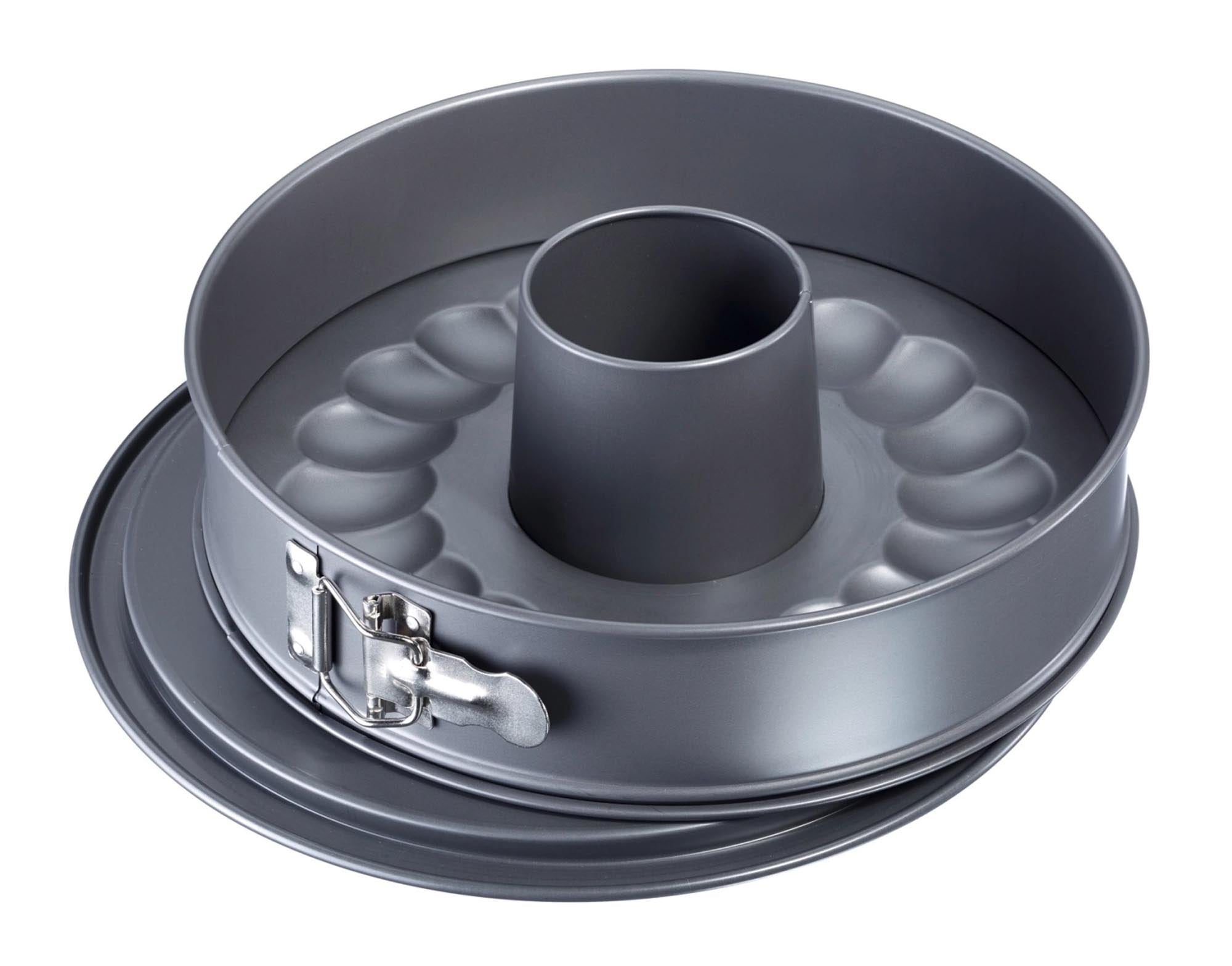 Backprofi Springform D26cm, 2 Böden, Antihaft in Silber präsentiert im Onlineshop von KAQTU Design AG. Backform / Backblech ist von Westmark