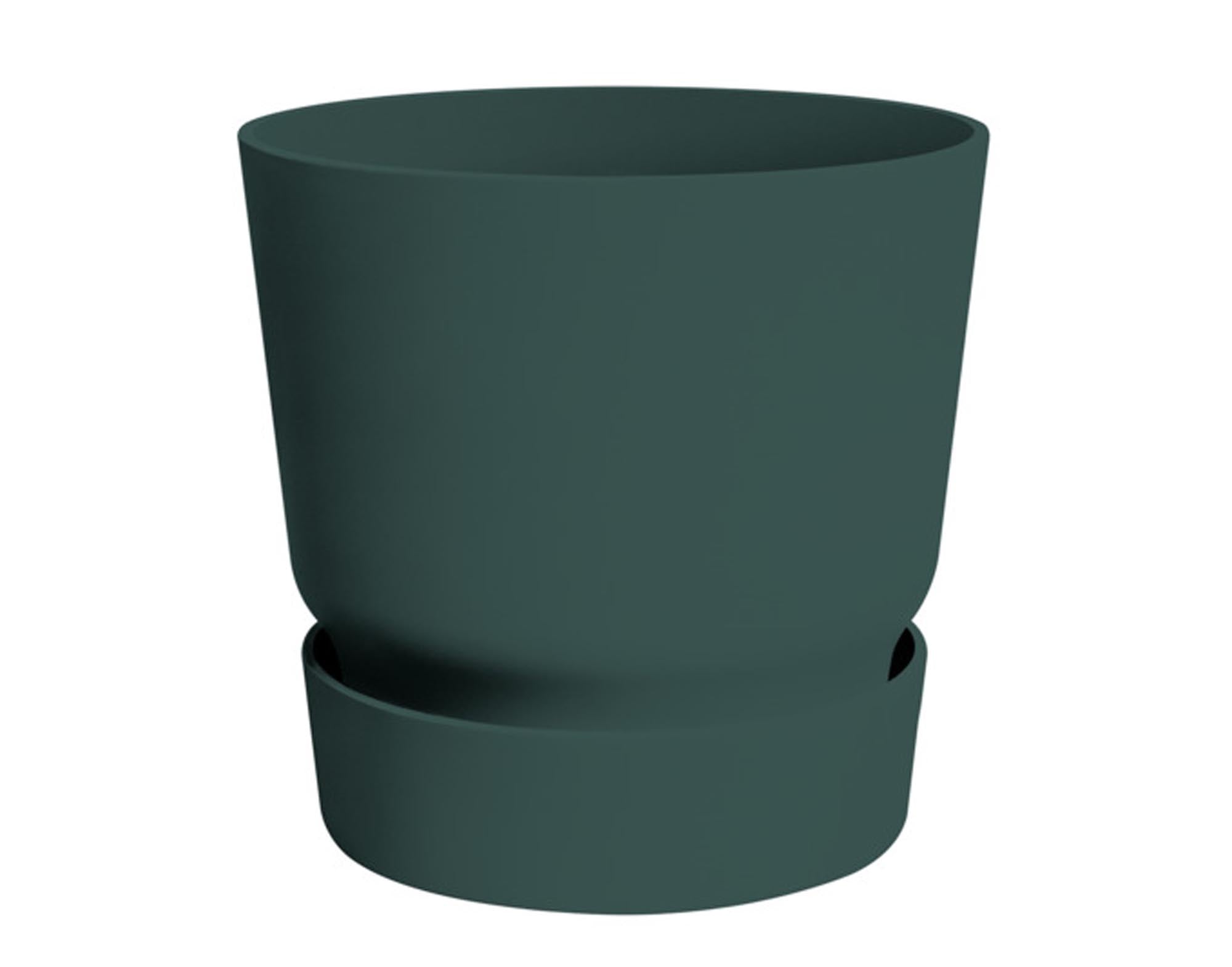ELHO Pflanzengefäss Greenville rund laubgrün ø 24 cm in  präsentiert im Onlineshop von KAQTU Design AG. Pflanzentopf Outdoor ist von ELHO