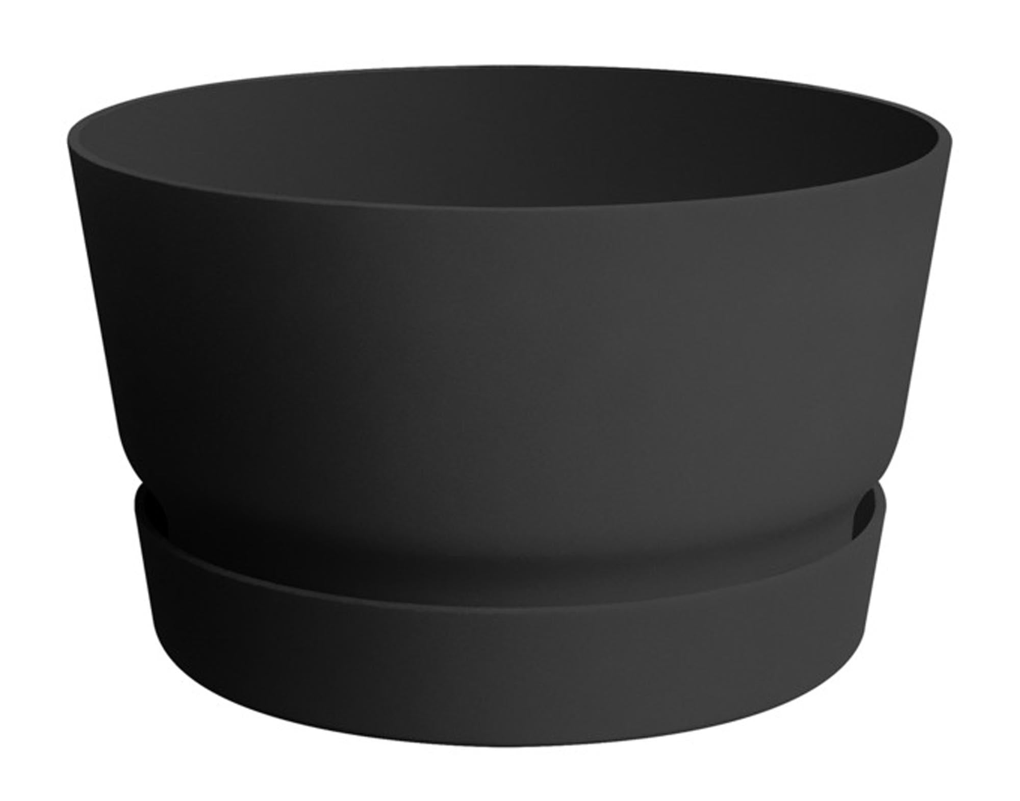 ELHO Pflanzengefäss Greenville rund living black ø 33 cm in  präsentiert im Onlineshop von KAQTU Design AG. Pflanzentopf Outdoor ist von ELHO
