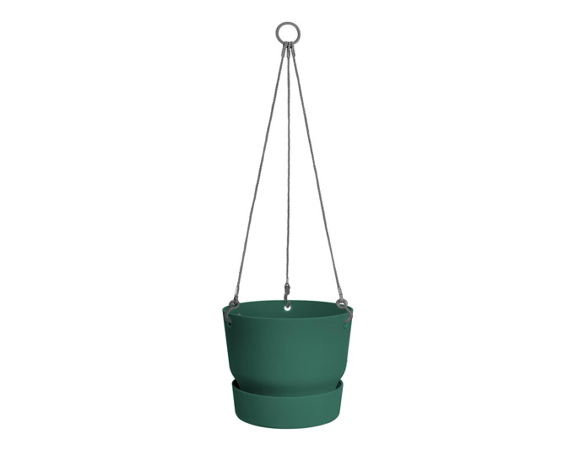 ELHO Blumenampel Greenville laubgrün ø 24 cm in  präsentiert im Onlineshop von KAQTU Design AG. Pflanzentopf hängend ist von ELHO