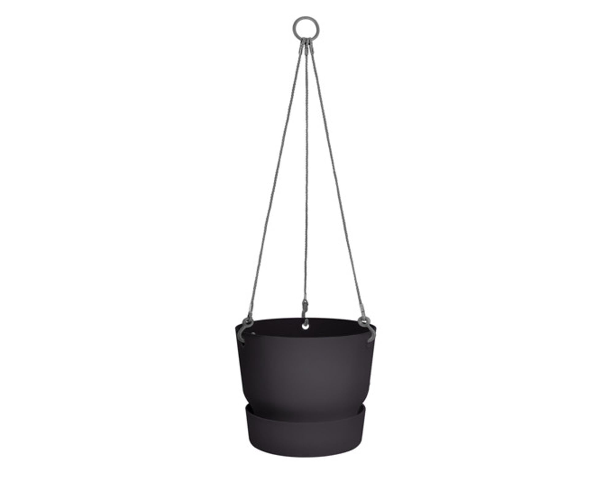 ELHO Blumenampel Greenville living black ø 24 cm in  präsentiert im Onlineshop von KAQTU Design AG. Pflanzentopf hängend ist von ELHO